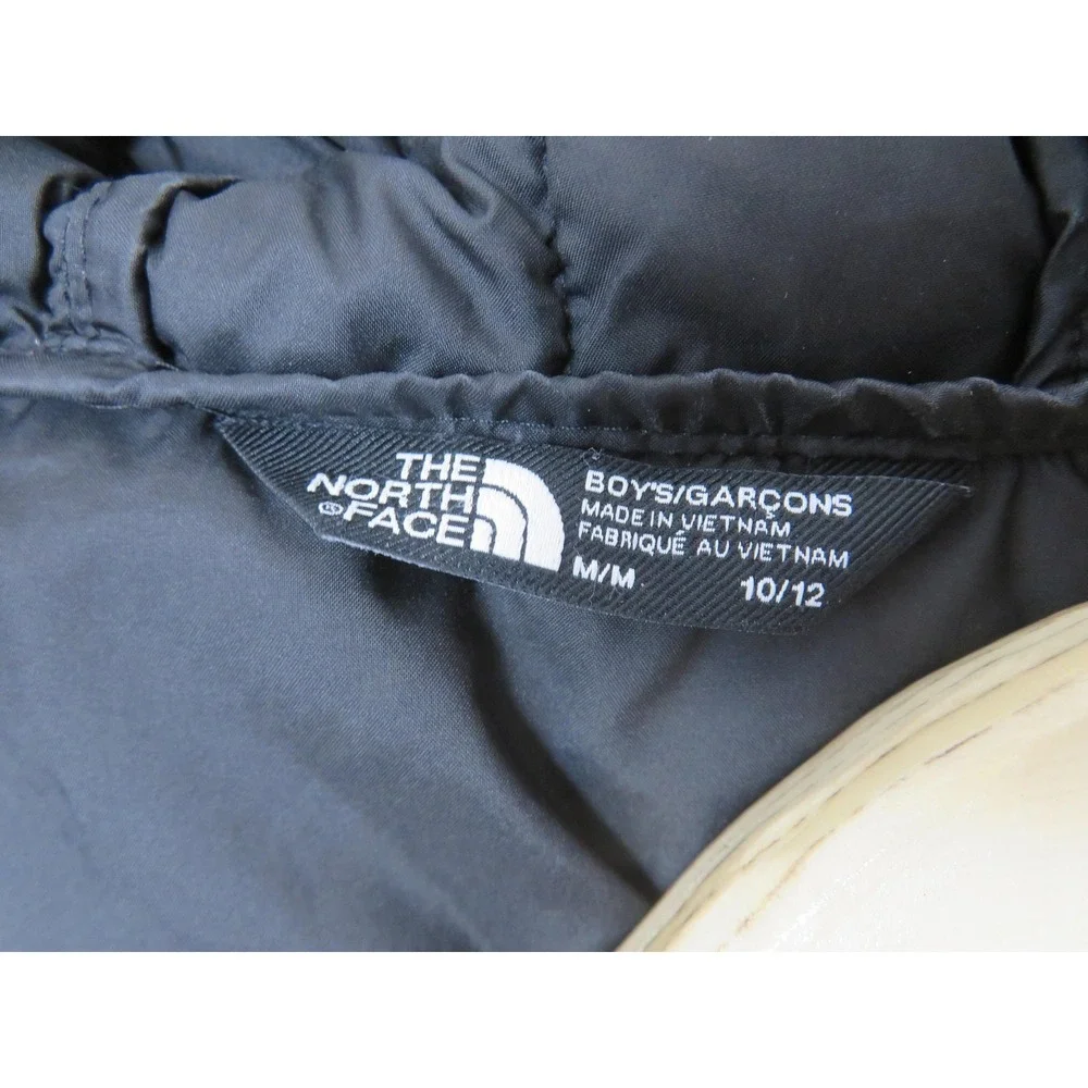 The North Face ThermoBall Jacket Boys 10/12 Medium Black Hooded Puffer Winter